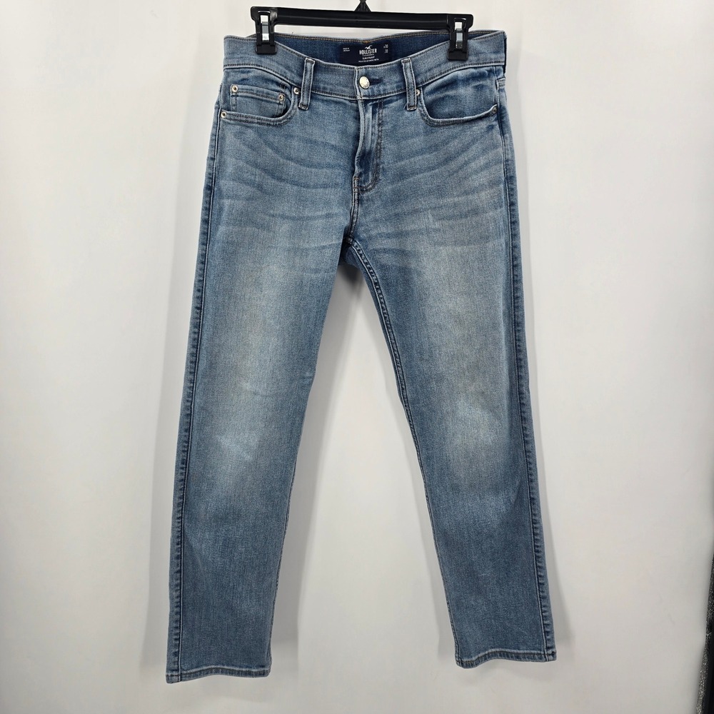 Hollister Slim Straight Jeans Mens 30x30 Medium Wash Advanced Stretch Denim 1992